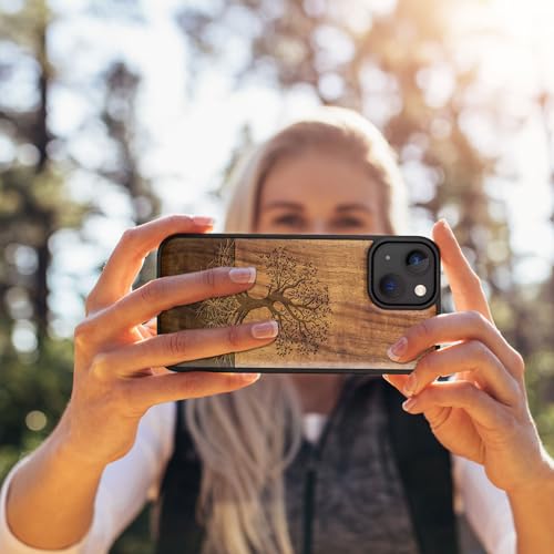 Étui bois de téléphone iPhone 15 motif Arbre avec des racines - 6