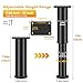 Wlrrcwdttc 4 Pcs Adjustable Bed Support Legs for Bed Frame/Bed Center Slat, Metal Adjustable Furniture Legs 7.08-13 inch for Bed/Sofa/Cabinet/Couch/Dresser/Table, Thickened Heavy Bed Replacement Legs