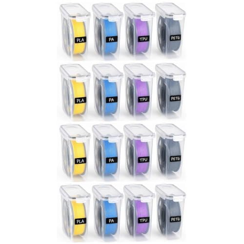 Filament Storage Box 16 Pack, Airtight 3D Printer Filament Containers