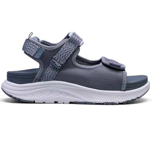 WateLves Womens Wide Orthopedic Diabetic Sandals Summer Walking Hiking Water Outdoor Sandals with Adjustable Strap Comfortable Plantar Fasciitis Arch Support2