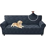 CYCMACO Elástica Funda Sofa 3 Plazas, Funda De Sofa Elastica con Reposabrazos Universales, Protector De Muebles para Sala De Estar, Antideslizante, Antimanchas, Ajustables, Lavable, Gris Oscuro