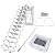Wall-Mounted Retractable Attic Ladder Pull Down System-12 Steps Al-Mg Alloy Attic Stairs, 10.17FT Wall-Mounted Collapsible Loft Ladder with Armrests, Retractable Attic Ladder(White)