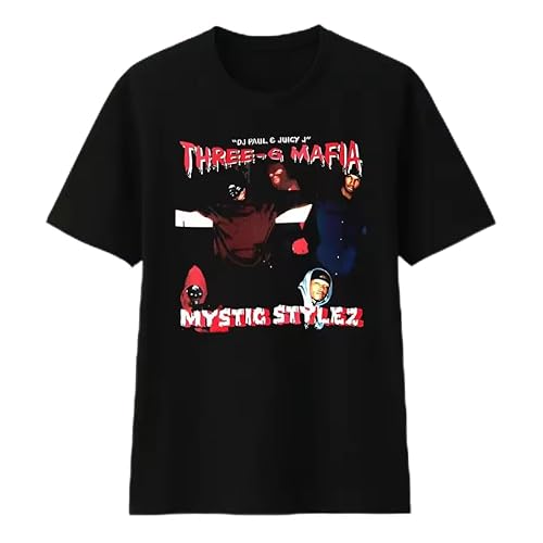 drdSED66DD Rare Three 6 Mafia Mystic Stylez Album T Shirt Black XXL