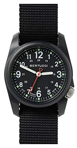 Bertucci Dx3 Men’s Field Watch | Black Nylon Band | Swiss Super Luminous Technology | Innovative Design, Durable Build, Light Weight Comfort | 11015 #TOP1