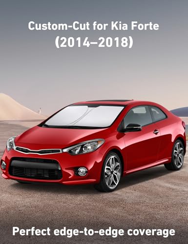 Image of EcoNour Windshield Sunshade Compatible for Kia Forte 2014-2016 2017 2018, Sun Visor for Front Windshield & Window Sun Shade Cover, UV Heat Blocker & Protector, Car Accessories