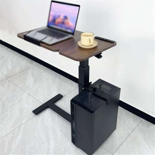 Soporte para CPU bajo el escritorio - Soporte colgante dividido para torre PC, abrazadera negra de acero, soporte resistente para escritorio ajustable y torre PC miniatura 5