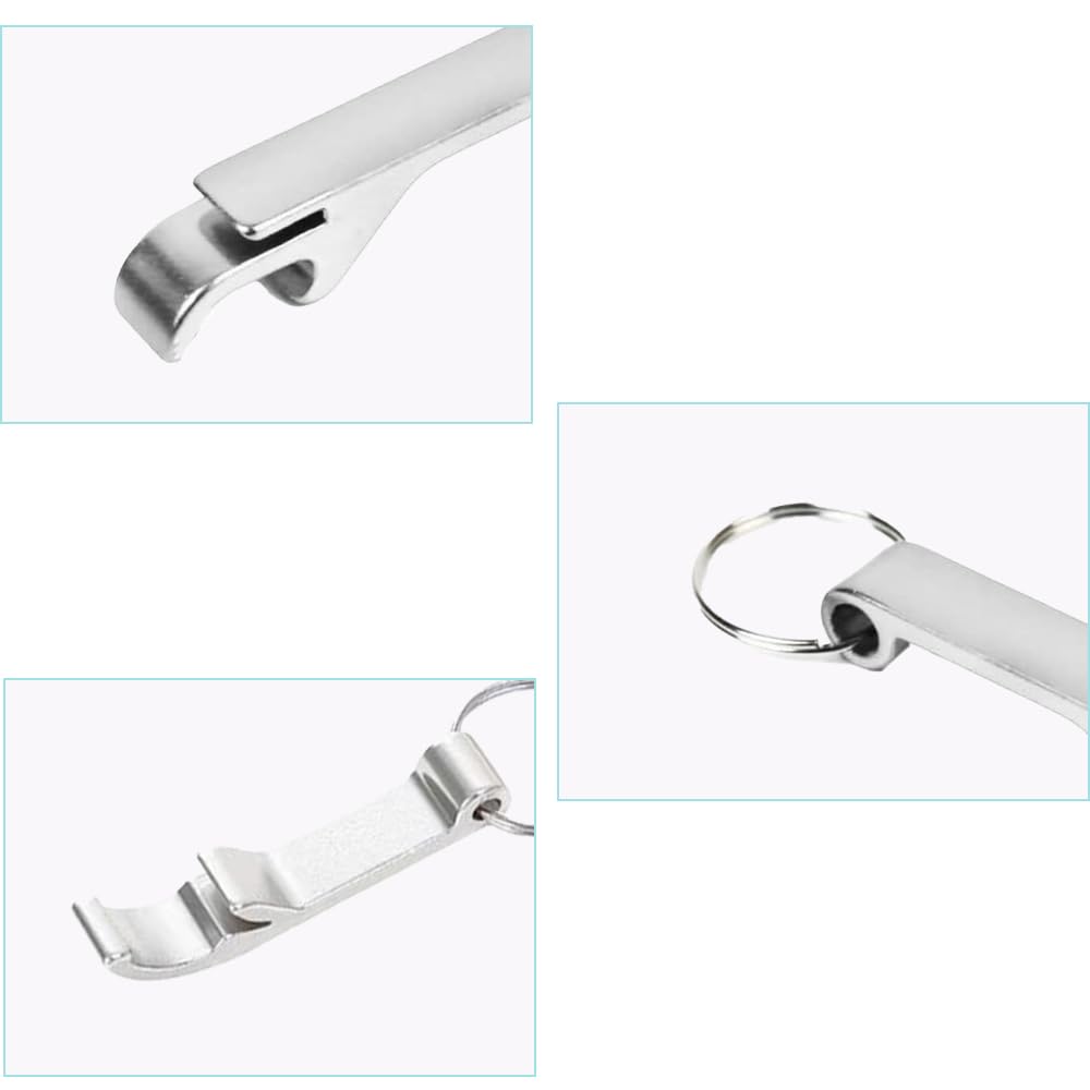 Bottle Opener Screwdriver Keychain 2-Piece Keychain Multi-Tool Set - 8-in-1 & 24-in-1 Stainless Steel Pocket Tools Keychain Tool Set