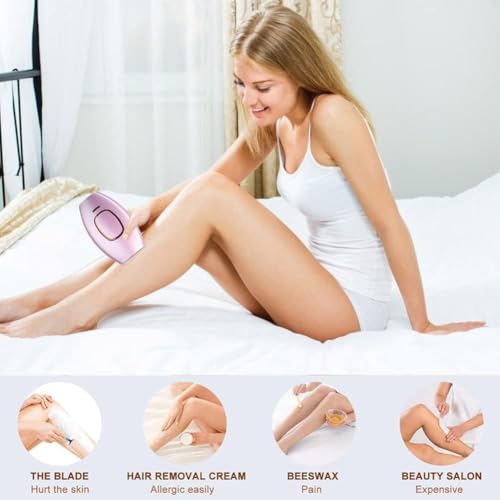 Image of IPL Hair Removal Handset for Women & Men - Painless Laser Hair Remover Machine for Permanent Hair Reduction on Face, Bikini, Underarms, Legs & Pubic Area - At-Home Epilator Device