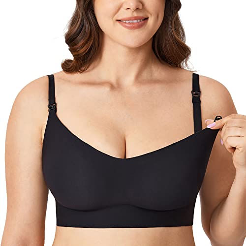 Image of MOMANDA Women's Nursing Bras for Breastfeeding Support Seamless Comfort Maternity Bra Wireless Pregnancy Sleep Bralette