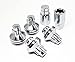 Set of 4 Veritek 14x1.5mm 1.85 Inch 47mm Length w/ 2 Keys 22mm 21mm Key Hex OEM Mag Washer Style Factory Replacement Chrome Wheel Locks for Toyota Sequoia Landcruiser Tundra Lexus LX VPE-45900N2CH