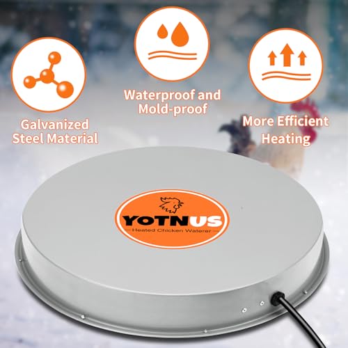 Chauffe-eau pour volaille 125W automatique pour fontaine métal - 7