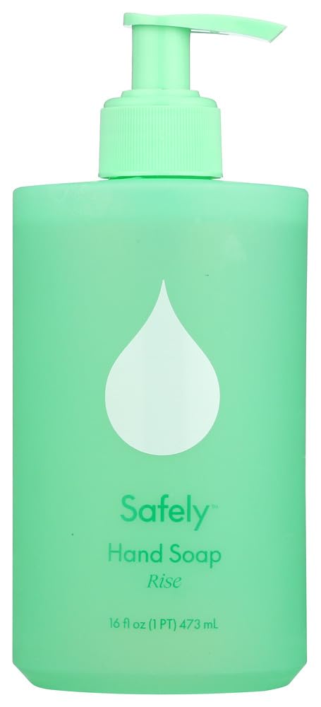 Safely Hand Soap - Naturally Moisturizing Hand Wash - Naturally Hydrating with Vitamin E - Liquid Soap Dispenser, Rise Scent, 16 Fl Oz (Pack of 1)