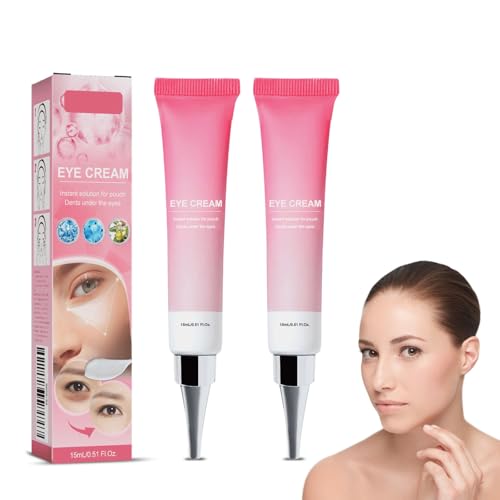 2PCS Crema Reafirmante Instantánea Para Ojos, Ojos Firmes Instantáneos, Tensor Instantáneo de ojos, Crema de Ojos Para Tensar y Suavizar, Reduce las Bolsas de Ojos, Contra Bolsas y Ojeras, Arrugas
