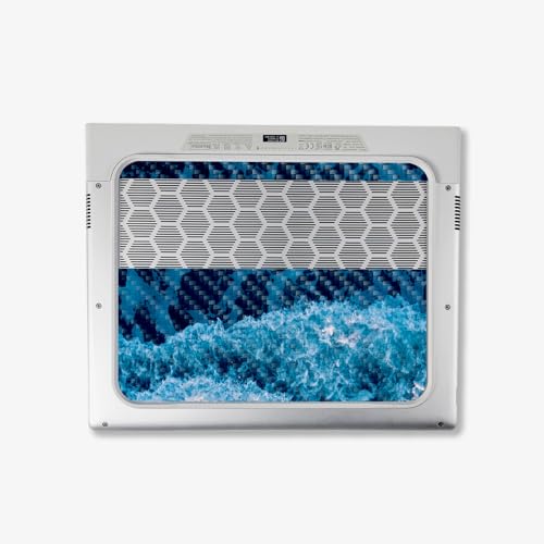 Image of MightySkins Carbon Fiber Skin Compatible with Alienware X14 R2 (2023) Full Wrap Kit - Ocean Waves | Protective, Durable Textured Carbon Fiber Finish | Easy to Apply & Change Styles | Made in The USA