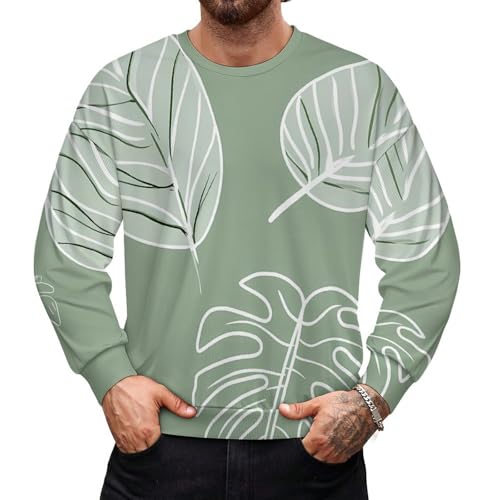 Bohemian Prints Fall Casual Loose Long Sleeve Crewneck Pullover Sweatshirt for Men And Women