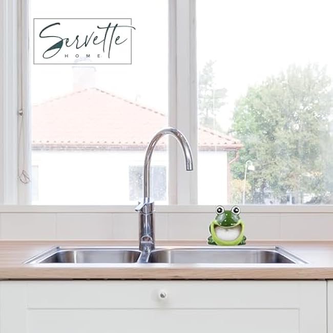 Decorative Dish Sponge Holder for Kitchen Sink - Frog