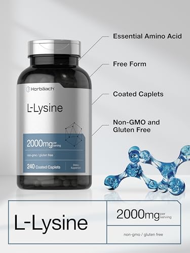 Horbäach CL3977 L-Lysine | 2000Mg | 240 Caplets | Vegetarian, Non-Gmo, And Gluten Free Supplement thumb #3