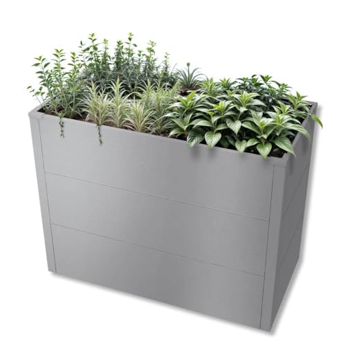 Metzler Hochbeet für den Garten oder Balkon – Stahl in Grau | Witterungsbeständiges Metall-Gartenbeet, Pflanzenbeet, Blumenhochbeet | 100 x 50 x 77 cm Metzler Hochbeet für den Garten oder Balkon – Stahl in Grau | Witterungsbeständiges Metall-Gartenbeet, Pflanzenbeet, Blumenhochbeet | 100 x 50 x 77 cm