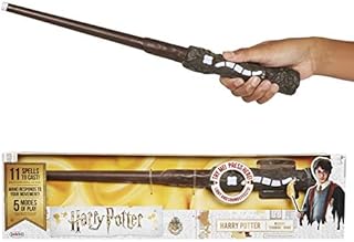 Harry Potter, Wizard Training Wand - 11 SPELLS To Cast! Official Toy Wand with Lights & Sounds  Albus Dumbledore Wand & Lord Voldemort Wand Also Available