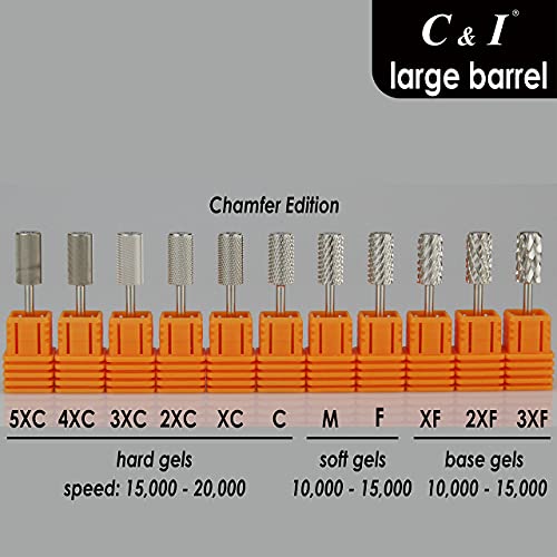 Punta para taladro de uñas C & I Large Barrel, edición Chamfer miniatura 7