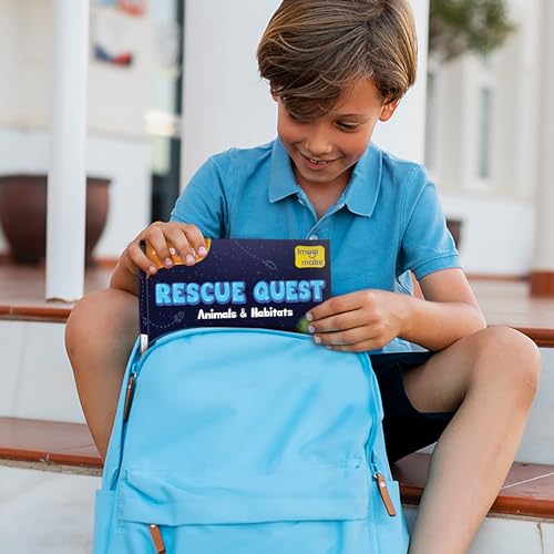 Image of Imagimake Rescue Quest-Animals & Habitats | Spin, Discover & Rescue Animals | Educational Toys |Fun Board Games for Friends & Family Night |Travel-Friendly Indoor Game |Gift for Kids Ages 5,6,7,8,9,10