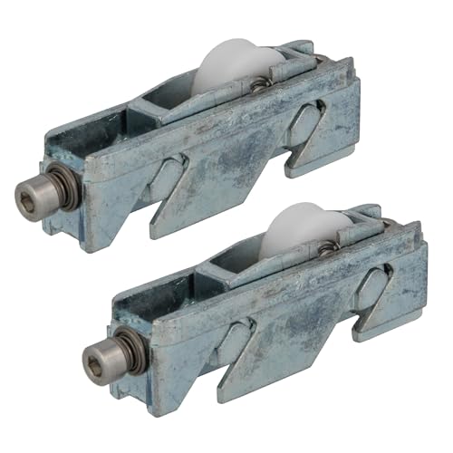 Amig - Rodamiento Ventana Corredera - Juego de 2 unidades - Tamaño 77 x 24 mm - Carcasa Metálica Regulable - Rodamiento de Agujas - Diseñado para Ventanas Deslizantes - Zamak Zincado - Mod. COR30