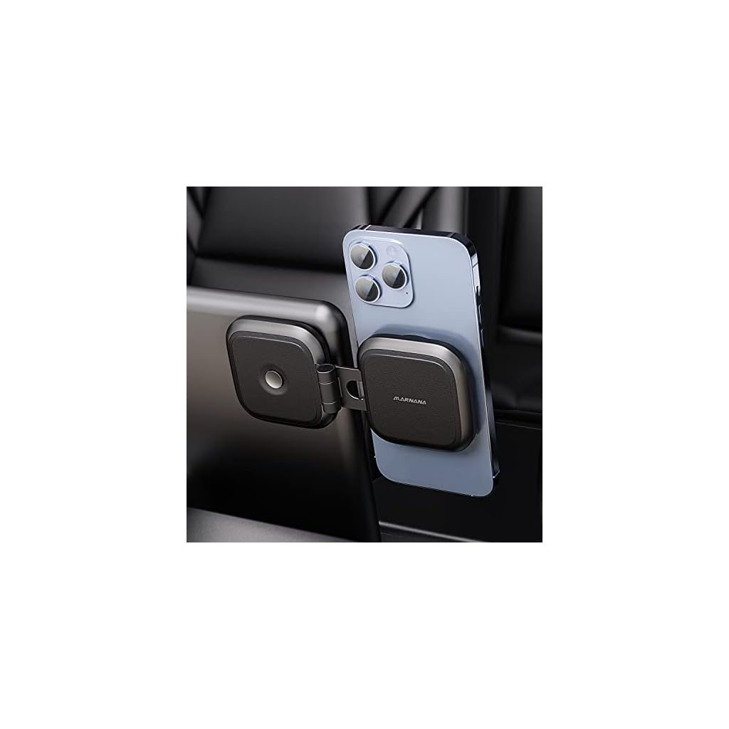 Marnana-Phone-Mount-for-Car-Strong-Magnetic-Designed-for-MagSafe-Car-Phone-Holder-for-Tesla-Model-3-Model-Y-Screen-Invisible-Foldaway-Car-Mount-Tesla-Accessories-for-iPhone-Samsung-Android-Phones