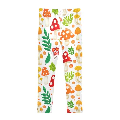 Girls' Leggings Mushroom Plant Kids Yoga Tights Pants 1 Pack 23032402