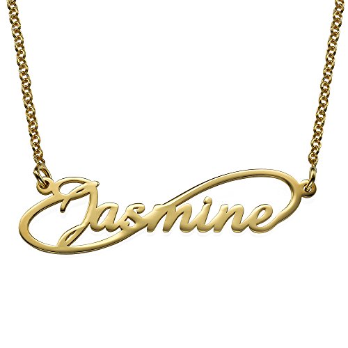 MYKA - Collana con nome personalizzato in stile infinito in Oro...