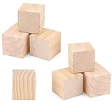LEXININ 木製キューブ 10個 2.75インチ 7 x 7 cm 天然 未完成木製ブロック ブランク正方形木製キューブ 工芸/アルファベットブロック/パズル作成/DIYプロジェクト用