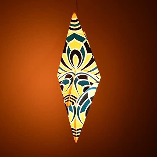 Image of Geometric Paper Star Lantern with 12 Foot Power Cord Included