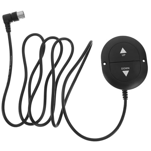 IMIKEYA Commande de Remplacement en Alliage de Zinc et Abs Noir pour Fauteuil Inclinable Électrique Bouton Facile à Utiliser Câble 4 Fils 22awg pour Dossier