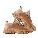 Athletic Sport Shoes for Men Comfortable Breathable Walking Running Sneakers Steel Toe Safety Shoes Non Slip Fashion Low Top Sneakers Woven Casual Soft Sole Mens Footwear