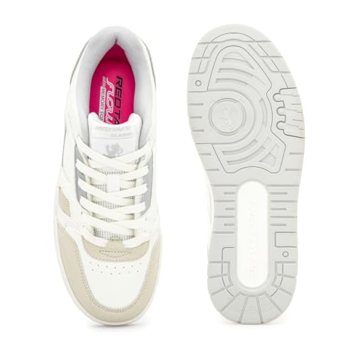 Image of Red Tape Women's Sneakers White Beige Mesh Pu Round Toe Lace-Up