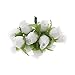 Produktbild 12Pcs 2cm Mini Seide Rose Blumenköpfe Künstliche Blumen Blumenstrau  Hochzeit Home Decoration Kranz DIY Candy Box Zubehör Weiß