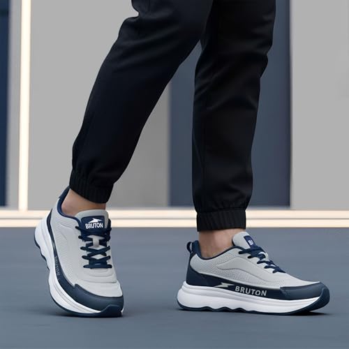 Image of BRUTON Vortex-625 Men's Running Shoes | Lightweight Sports Shoes for Men | Comfortable Walking Jogging Gym Shoes | Lace-Up Training Footwear