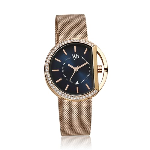 Fastrack Stainless Steel Analog Blue Dial Girls Rose Gold Strap Watch-Fv60015Wm01W (B0CT5ZPJGG) Amazon Price History, Amazon Price Tracker