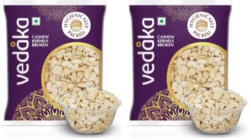 Image of Amazon Brand - Vedaka Cashews - Broken | 200 Gram | Gluten-Free & Plant Based Protein | Premium Kaju Nuts (Pack of 2)