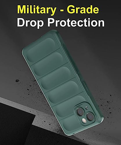 Image of WOW IMAGINE Ultimate Silicon Back Cover Case for Apple iPhone 14 Plus | Military Grade Drop Protection Shockproof Bumper | Anti-Slip Grip | Scratch Proof Micro-Fibre Cloth Inside (Forest Green)