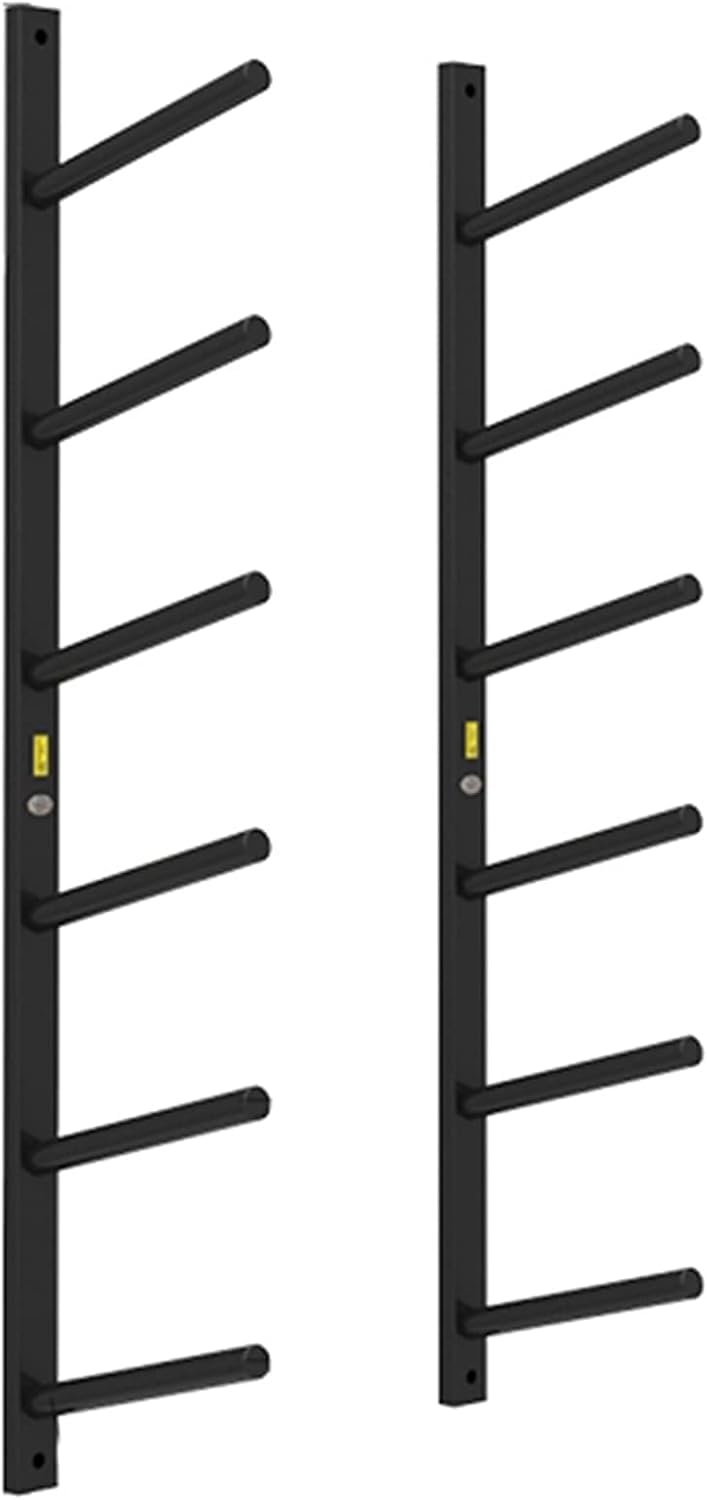 Estante para esterillas de Yoga, Soporte Negro de 2/4/6/8 Niveles, Ideal para gimnasios, Estudios, escuelas y hogares. Estante Colgante (110 cm (43,3 Pulgadas)).