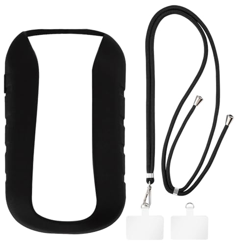 Funda compatible con Garmin eTrex Touch 25 + cordones universales para teléfono móvil, correa suave de silicona TPU para Garmin eTrex Touch 35 (2.6 pulgadas)