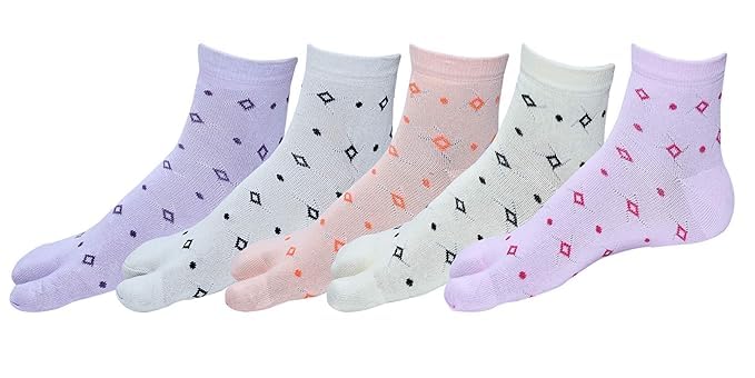shaperx Women's Solid Plain Cotton Ankle Thumb Multicolored Socks-picture-15