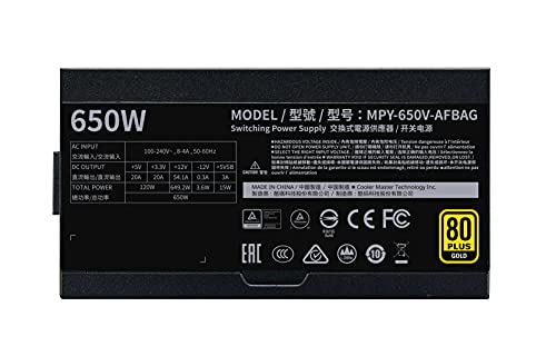 Alimentatore V650 Gold V2, Presa EU, 650 W, 80 PLUS Gold, Completamente Modulare, Alimentatore ATX, Ventola FDB Silenziosa 135mm, Modalità Semi-Fanless, Black Edition - Alimentatore - Immagine 1