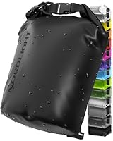 Nordlight Dry Bag 5L Wasserdichter Beutel - (Schwarz) Wasserdichter Packsack Mit Roll Top Verschluss Und Schultergurt | Schwimmen, Baden, Strand, Kanu, Stand Up Paddling, Tauchen