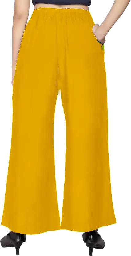 Image of BENKILS Women's Cotton Reyon Regular Fit Palazzo Pants - Available Size - M to 6XL