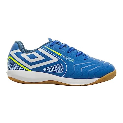 Chuteira Futsal Umbro Pro 5 Jr (31, Azul e Branco)
