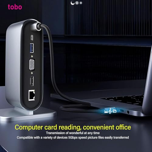 Image of Tobo USB C HUB 12-in-1, USB C Docking Station