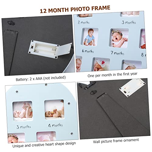 Cadre photo forme de cœur avec éclairage UPKOCH pour mur - 7