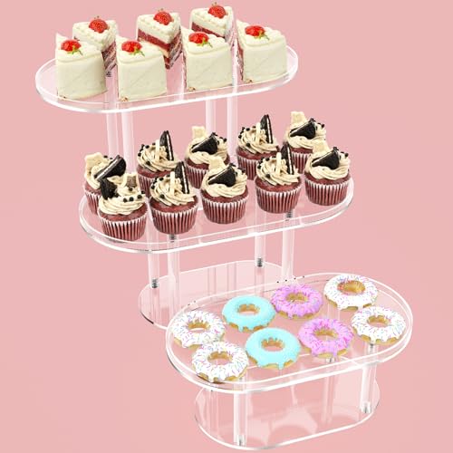 Présentoir à dessert acrylique haut de gamme NiHome support transparent de qualité - 2