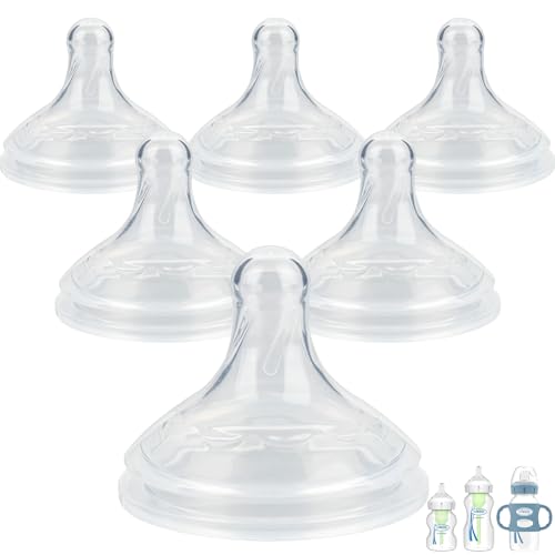 Image of Silicone Nipple for Dr.Brown's Wide-Nick Baby Bottles,Level 2 Nipples, Medium Flow, 3m+, 6 Count
